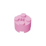 Brick Round 2 x 2 with Axle Hole #6143 - 222-Bright Pink