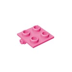Hinge Brick 2 x 2 Top Plate Thin #6134  - 221-Dark Pink