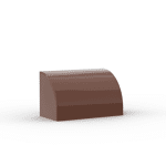 Brick Curved 1 x 2 x 1 No Studs #37352 - 192-Reddish Brown