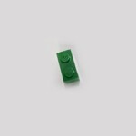 Brick 1 x 2 without Bottom Tube #3065 - 28-Green