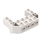 Brick Special, Train Front Sloping Base with 4 Studs on Front #87619 - 1-White