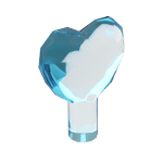 Rock - Heart Jewel with Shaft #15745 - 42-Trans-Light Blue