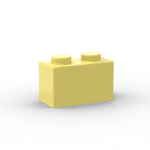 Brick 1 x 2 without Bottom Tube #3065 - 226-Bright Light Yellow