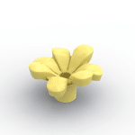 Plant, Flower, Minifig Accessory with 7 Thick Petals and Pin #32606 - 226-Bright Light Yellow