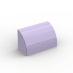 Brick Curved 1 x 2 x 1 No Studs #37352 - 325-Lavender