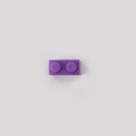 Brick 1 x 2 without Bottom Tube #3065 - 324-Medium Lavender