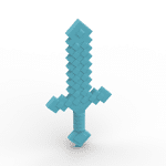 Weapon Sword Blocky #18787 - 322-Medium Azure