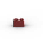 Brick 1 x 2 without Bottom Tube #3065 - 154-Dark Red