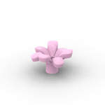 Plant, Flower, Minifig Accessory with 7 Thick Petals and Pin #32606 - 222-Bright Pink