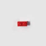 Brick 1 x 2 without Bottom Tube #3065 - 21-Red