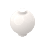 Brick Round 2 x 2 Sphere with Stud #20953 - 1-White