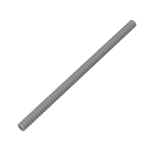 78c18 Hose, Ribbed 7mm D. 18L #72039 - 315-Flat Silver