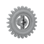 Crown- And Gear Wheel Z24 #3650 - 194-Light Bluish Gray