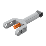 Technic Linear Actuator Mini with Dark Bluish Gray Head and Orange Axle #92693  - 194-Light Bluish Gray