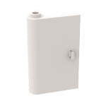 Door 1 x 3 x 4 Left - Open Between Top and Bottom Hinge #58381 - 1-White