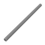 Hose, Ribbed 7mm D. 19L #43675 - 315-Flat Silver