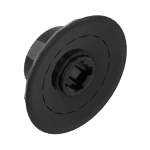 Train Wheel Small, hole notched for wheels holder pin #50254 - 26-Black