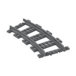 Vehicle Track, Train, Plastic (RC Trains) Curved #53400 - 199-Dark Bluish Gray