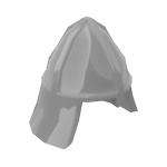 Minifig Helmet Castle with Neck Protector #3844 - 315-Flat Silver