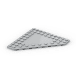 Wedge Plate 10 x 10 Cut Corner No Centre Studs #92584 - 194-Light Bluish Gray