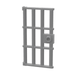 Door 1 x 4 x 6 Barred with Stud Handle #60621 - 315-Flat Silver