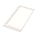 Plate Special 6 x 12 with Studs on 3 Edges #6178 - 1-White