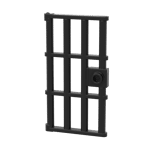 Door 1 x 4 x 6 Barred with Stud Handle #60621 - 26-Black