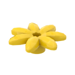 Plant, Outdoor Accessory Kit, Flower with 7 Thin Petals and Pin #95832 - 24-Yellow