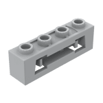 Launcher, Brick Special 1 x 4 with Inside Clips (Disk Shooter) with Recessed Center 2 Studs #16968 - 194-Light Bluish Gray