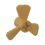 Propeller 3 Blade 3 Diameter with Axle Cross #6041 - 297-Pearl Gold