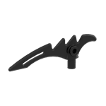 Weapon Scythe / Crescent Blade Serrated with Bar #98141 - 26-Black