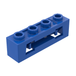 Launcher, Brick Special 1 x 4 with Inside Clips (Disk Shooter) with Recessed Center 2 Studs #16968 - 23-Blue