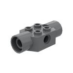 Technic Brick Special 2 x 2 with Pin Hole, with 2 Rotation Joint Sockets #48172 - 199-Dark Bluish Gray