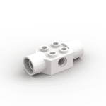 Technic Brick Special 2 x 2 with Pin Hole, with 2 Rotation Joint Sockets #48172 - 1-White