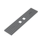 Vehicle Base, Train 6 x 28 with Two 2 x 2 Cutouts and 3 Round Holes Each End #92339 - 199-Dark Bluish Gray