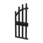 Gate 1 x 4 x 9 Arched with Bars and Three Studs #42448 - 26-Black