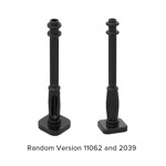 Lamp Post with 4 Base Flutes 2 x 2 x 7 #11062 - 26-Black