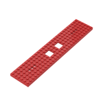 Vehicle Base, Train 6 x 28 with Two 2 x 2 Cutouts and 3 Round Holes Each End #92339 - 21-Red