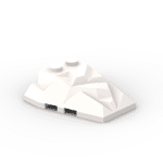 Wedge 4 x 4 Fractured Polygon Top #64867 - 1-White