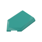 Tile Special 2 x 3 Pentagonal #22385  - 107-Dark Turquoise