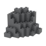 Rock Brick 8 x 8 x 6 #23996 - 199-Dark Bluish Gray