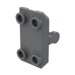 Minifig Shield Rectangular with 4 Studs #30166 - 199-Dark Bluish Gray