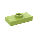 Plate, Modified 1 x 2 with 1 Stud, Jumper #3794  - 119-Lime