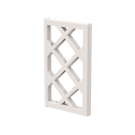 Window 1 x 2 x 3 Pane Latticed #2529 - 1-White