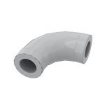 Brick Round 1 x 1 diameter Tube with 90 Degree Elbow (2 x 2 x 1) #71076 - 194-Light Bluish Gray