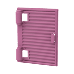 Window 1 x 2 x 3 Shutter with Hinges Undetermined Handle #60800 - 221-Dark Pink