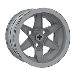 Wheel 56 x 34 Technic Racing Medium with 3 Pin Holes #44772 - 194-Light Bluish Gray