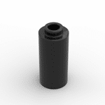 Brick Round 1 x 1 x 1 2/3 #71075 - 26-Black