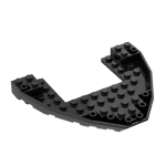 Boat Hull Section, Brick 10 x 12 x 1 Open #47404 - 26-Black