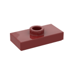 Plate, Modified 1 x 2 with 1 Stud, Jumper #3794  - 154-Dark Red